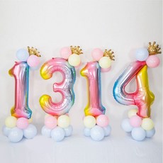 초대형 왕관 숫자 풍선 생일파티 숫자 은박 풍선 파티 풍선, 1개, 8