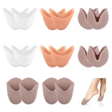 Penitue 발레 포인트 토 커버 8쌍 스폰지 및 젤 포인트 슈즈 토 패드 통기성 세탁 가능한 앞발 쿠션 하이힐 발레 댄스용