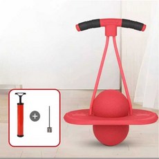 스카이콩콩 무소음 점핑볼 실내운동 밸런스공 유아체육 키성장 다이어트 썬베어 무선 점핑, 1개, 더블로프 점프볼-레드