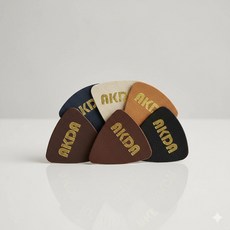 AKDA 우쿨렐레 전용 피크 부드러운 음색 손가락 보호 가죽피크 낱개/세트, 5개