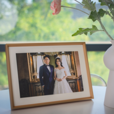 A4 원터치 똑딱이 오픈형 알루미늄 사진 액자 프레임 사업자등록증액자 210x297mm, 1개, 로즈골드