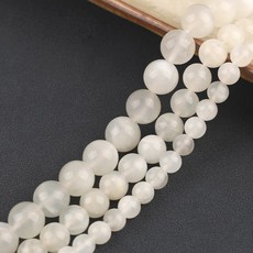 천연석 원석 비즈 재료 팔찌 묵주 만들기 천연원석, A5905. 문스톤, 1세트, 6mm