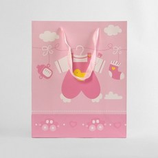 베이비 기프트 백 쇼핑백 31x42cm 기프트백 선물포장백 선물가방 선물백 종이쇼핑백, 없음