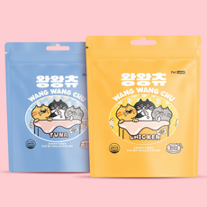 펫라벨 왕왕츄 대용량 짜먹는 간식 고양이간식 40개입 참치맛, 2종(치킨1개+참치1개), 300g, 2개