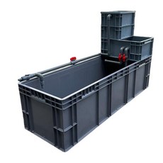 거북이 플라스틱 사육함 사육장 대형 욕조 소형 반수생, 그레이(수펌프 필터), D. 100X40X34