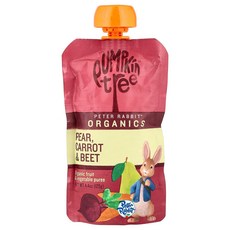 Pumpkin Tree Organics 피터 래빗™ 오가닉스 유기농 과일 및 채소 퓨레 배 당근 비트 125g(4.4oz) Organics (펌킨트리 오가닉스), Pumpkin Tree Organics, 피터 래빗™, 1
