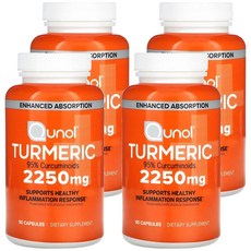 퀴놀 터메릭 2250mg 캡슐, 90정, 4개