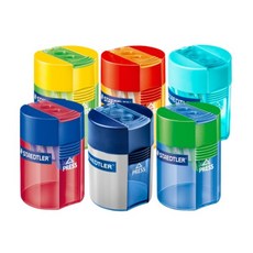 스테들러 원통형 2홀 연필깎이 512, 1개, 블루