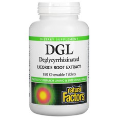 내추럴팩터 씹어먹는 식물성 DGL 400mg 180정 감초 추출물, 1개