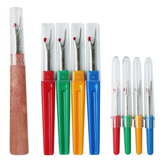 줄자 쵸크 원단용 수성펜 실뜨개칼 부자재 쪽가위 골무 핀셋, 13.실뜨개칼-소, 1개