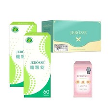 JEROSSE 婕樂纖 纖飄錠2盒+纖纖飲1盒+爆纖錠1瓶(優惠組), 1個, 1組