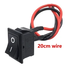 5Pcs 미니 소형 로커 스위치 12Volt ON Off DlY 사전 배선된 6A/250V10A/125V 전기 검정색 2 핀 토글, 01 5pcs, 04 Spuare ON OFF