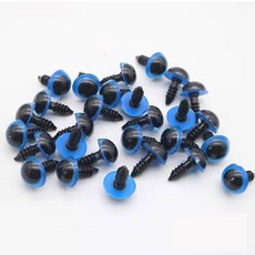 DIY 공예품용 플라스틱 안전 눈 동물 곰 인형 인형 인형 와셔 8mm 10mm 12mm 14mm 16mm 18mm 20mm 100, Blue