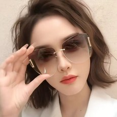 seoul show首爾秀 多邊形無框太陽眼鏡 UV400墨鏡 時尚百搭 輕盈舒適