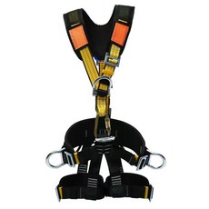 安全帶 安全繩 救命繩 電力信工高空救援戶外運動施工建筑蜘蛛人用歐式風電可拆卸高空作業登山攀岩裝備, 黃色風電無防磨塊中等做工質量