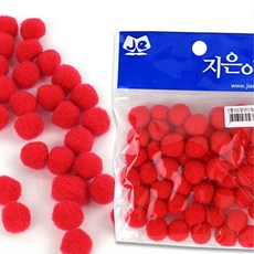 유아 만들기 폼폼이 15mm 빨강 유치원 어린이집, 1개