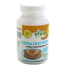 viva vitamins Ultra Duo Dophilus 素食膠囊不含麩質, 1個, 90顆, 1罐