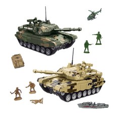 【Hi-toys】會說故事收納坦克車，仿真99A主戰坦克戰車，附綜合軍事模型兵包，顏色隨機出貨, 1個