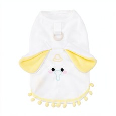 QWE 春夏小象無袖狗狗衣服, 白色3, 1個
