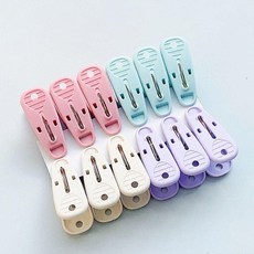 파스텔 빨래집게 12P 세트 대형 찝개 빨레집게 집개, 1개, 혼합색상_ONE