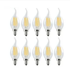 1/4/10pcs C35 LED 캔들 전구 E14 2W 필라멘트 램프 220V 따뜻한/차가운 흰색 에디슨 레트로 샹들리에 조명, 02 따뜻한 흰색, 02 C35L 8W, 01 10pcs