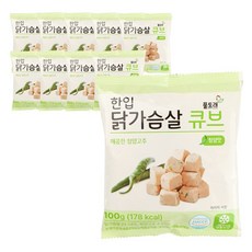 풀토래 큐브 닭가슴살 청양맛 10팩 세트 100%국내산 식사대용, 10개, 100g