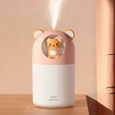 KC인증 가습기 캐릭터 소형 무드등 탁상용 저소음 멀티 KL757, 757 핑크