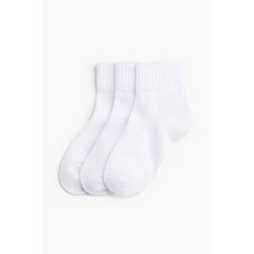H&M 브랜드관 스포츠 양말 DryMove™ 3켤레 세트 화이트 1288709002