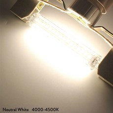 호환 LED 투광 조명 전구 78mm 118mm R7S 2835 SMD J78 J118 60W 120W 할로겐 조명 교체 110V 220V 램프 쿨웜내추럴 화이트, 자연광, 118mm 128LEDs, 1개