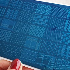 네일스탬프 플레이트 체크패턴 plus005, 1개