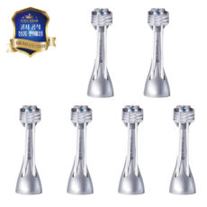 전동칫솔 쿨샤 리필모 6개입(7D 고급형 성인용), 부드러운모, 실버, 6개