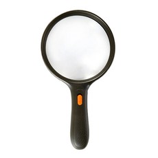 ZIO-BIZ LED 돋보기 확대경 5X 초대형 / 고휘도 LED 휴대용 독서용 대형 돋보기 확대경 루페 독서돋보기 독서확대경 과학실험 노인용품 실버용품, 1개