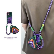 臺灣出貨 興奮喵喵蘋果14ProMax手機殻iPhone15女款13網紅12軟套11斜跨XR