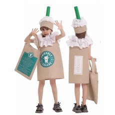 FRIENDLY COFFEE 角色扮演服飾, 兒童咖啡S-M(不含提袋), 1個