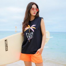 [백화점 출고] 록시 여성 민소매 래쉬가드 RX749KWT