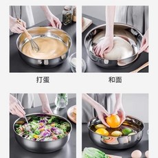 桃園熱賣316不鏽鋼和麵盆 特厚家用廚房火鍋洗菜髮麵打蛋湯盆, 1個, 沒有中間商 鮮量特惠【僅今日時間】,普通不深食品抗菌材質【12CM】