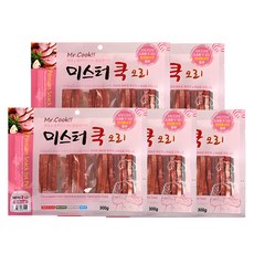 미스터쿡 강아지 슬라이스 간식, 오리, 300g, 5개
