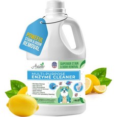 아비아노 보태니컬스 다목적 효소 세척제 미국산 – (1갤런) 안전하고 애완동물과 사람에게 친화적이며 적인 솔루션으로 애완동물의 지저분한 곳 냄새 카펫 가구 배수구 욕, 효소 세정제