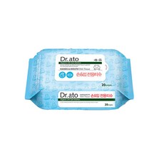 닥터아토 손 & 입 전용티슈 휴대형 60평량, 60g, 20개입, 12개