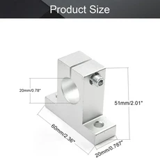 선형 베어링 레일 샤프트 지지대 Xyz 테이블 CNC 라우터 Sh8a 3D 프린터 부품 Sk8 Sk10 8mm 2 개 4, 02 2pcs, 04 SK20 20mm