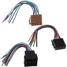 16핀 ISO 남성 어댑터 케이블 및 여성 차량 오디오 배선 하니스 라디오 CD 테일 커넥터 USA