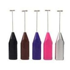 미니 밀크 전기 거품기 휴대용 배터리 믹서 핸드 블렌더 밀크 폼 메이커 우유 거품기 커피 믹서 블랙, 퍼플