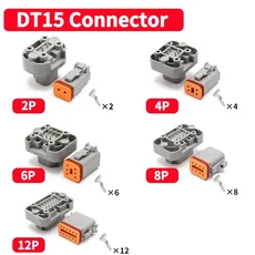 방수 와이어 자동차 커넥터 키트 독일 DT DTM/DTP/DT15/DT13 DT06-2S 밀폐 플러그 5 10/20, 01 DT15, 01 5 Sets, 06 2P