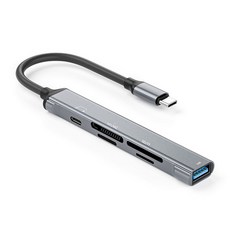 6in1 USB C 카드 리더 USB C에서 MSM2/USB 카드 리더 데이터 전송 요금, 1개