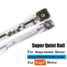 Tuya 와이파이 지그비 C2/doya 82 용 저소음 맞춤형 전기 커튼 트랙 커튼 모터 커튼 로드 스마트 홈 커튼, 07 모터 n 가이더 4.0m, 03 For DT52 motor