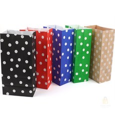 귀여운 도트 무늬 선물 포장 봉투, 하늘색