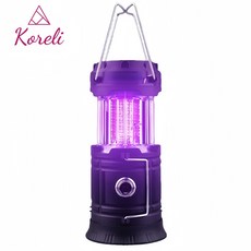 Koreli 휴대용 태양광 충전 모기퇴치등 살충 조명 방수 블루라이트 포충기, F11