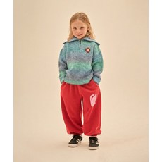 JELLY MALLOW 플라워 하프집업 스웨터_블루