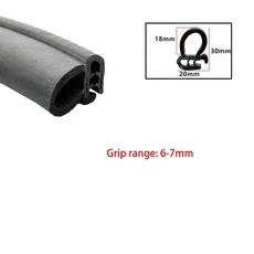 3미터 도어 엣지 가드 고무 씰링 스트립 U형 내구성 자동차 선박 방진 트림 방음 방수 부품, 19 C-08, 01 3 Meters