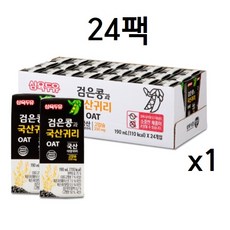 삼육두유 검은콩 국산귀리두유 190mlx24팩, 190ml, 24개